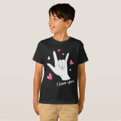 Valentines Day I Love You Hand Sign Language Asl H Tシャツ (正面フル)