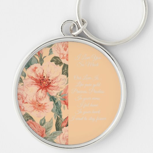 Valentines Day, I Love You So Much, Love Poem  キーホルダー (正面)