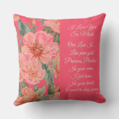 Valentines Day, I Love You So Much, Love Poem クッション (裏面)