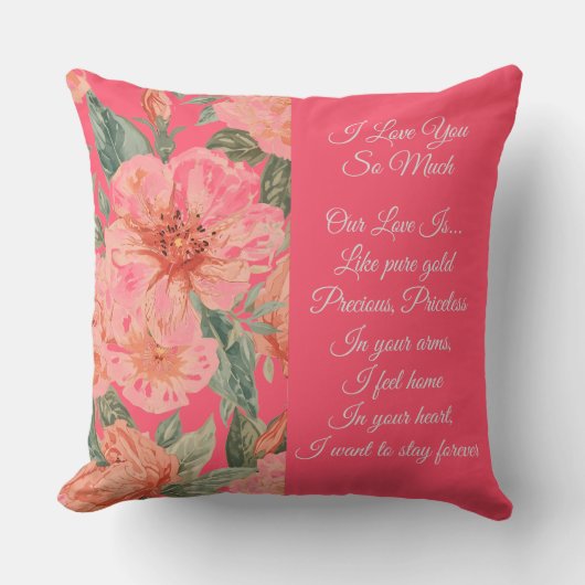 Valentines Day, I Love You So Much, Love Poem クッション (正面)