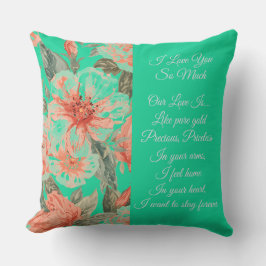 Valentines Day, I Love You So Much, Love Poem クッション