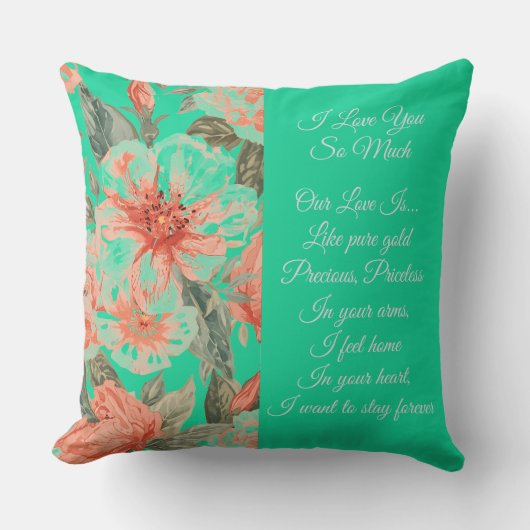Valentines Day, I Love You So Much, Love Poem クッション (正面)