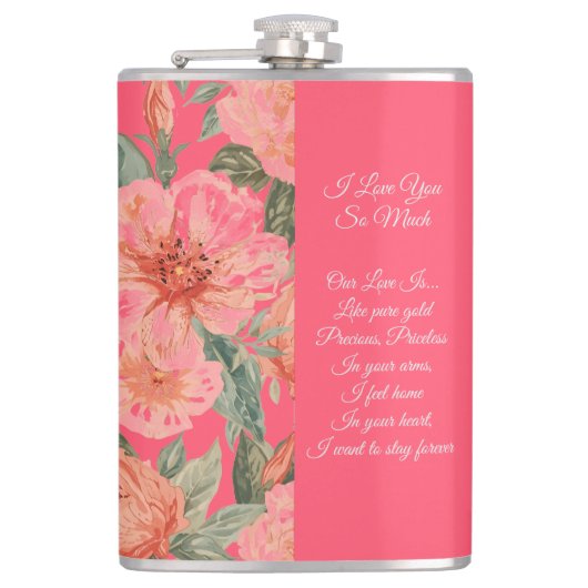 Valentines Day, I Love You So Much, Love Poem,  フラスク (正面)