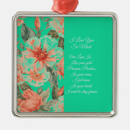 Valentines Day, I Love You So Much, Love Poem メタルオーナメント