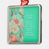 Valentines Day, I Love You So Much, Love Poem メタルオーナメント (左)