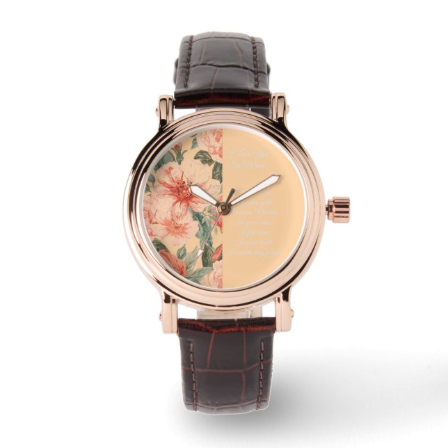 Valentines Day, I Love You So Much, Love Poem Watc 腕時計 (正面)