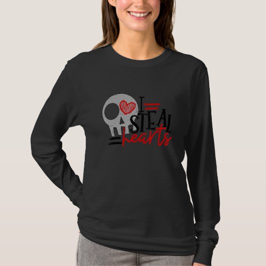 Valentines Day I Steal Hearts Boys Kids Girls Wome Tシャツ (正面)