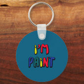 Valentines Day Im Paint Funny Matching Couples Wom キーホルダー (正面)
