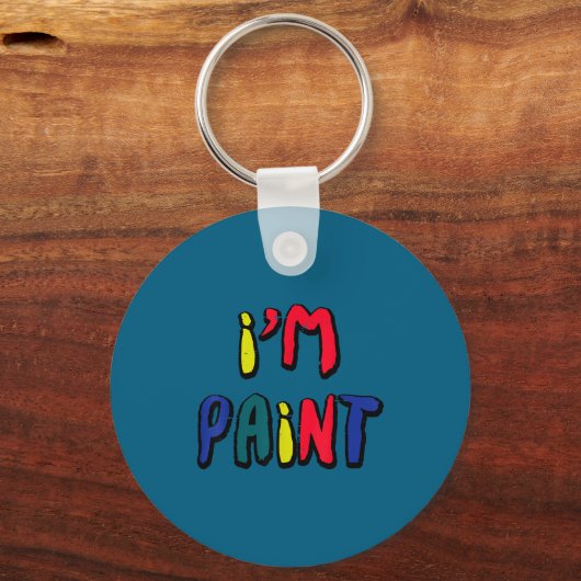 Valentines Day Im Paint Funny Matching Couples Wom キーホルダー (正面)