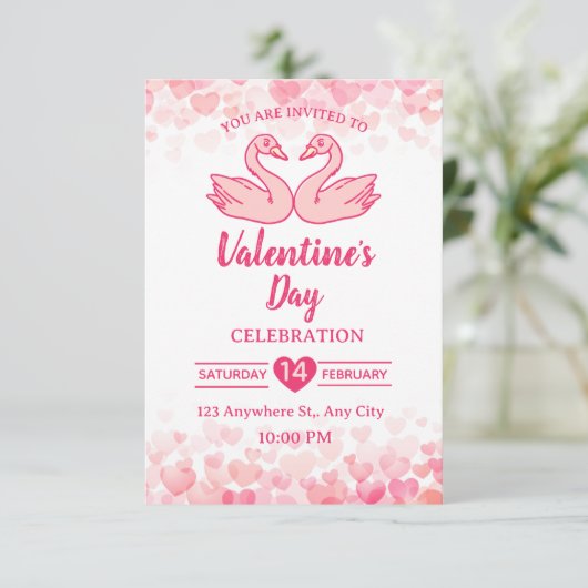  Valentine's Day Invitation Card 招待状 (スタンド正面)