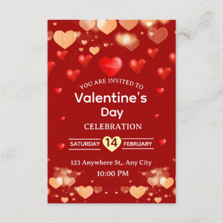 Valentine's Day Invitation Card 招待状