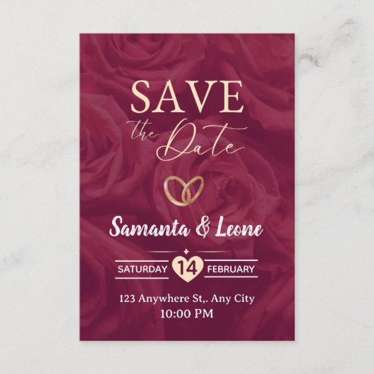 Valentine's Day Invitation Card 招待状 (正面)