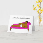 Valentine's Day IOU Coupon African American Man カード (黄色い花)