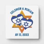 Valentine's Day Israel Flag with a Personal Touch フォトプラーク (正面)