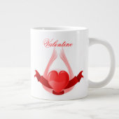 VALENTINES DAY JUMBOハートマグ最高の – ギフトラブ ジャンボコーヒーマグカップ (右)