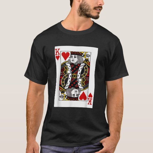 Valentines Day King of Hearts Card Couples Gift Id Tシャツ (正面)