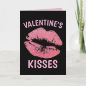 VALENTINE'S DAY KISSES ROMANTIC GREETING CARD カード (正面)
