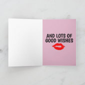 VALENTINE'S DAY KISSES ROMANTIC GREETING CARD カード (内部)