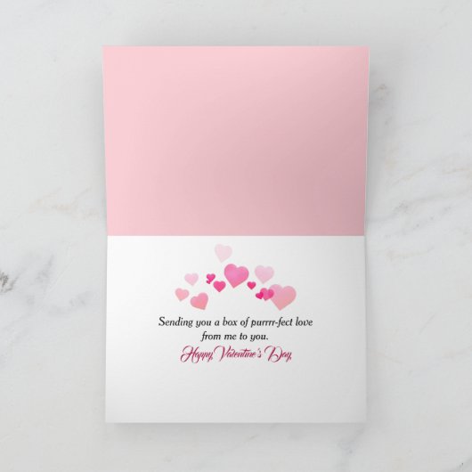 Valentine's Day Kittens In a Candy Box カード (内部)