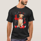 Valentines Day Labrador retriever dog Heart Dog Tシャツ (正面)