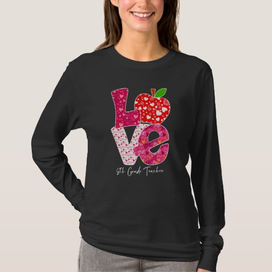 Valentines Day Love 8th Grade Teacher Teacher Kids Tシャツ (正面)