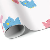 Valentine's Day Love Birds Pattern Wrapping Paper ラッピングペーパー (ロールコーナー)