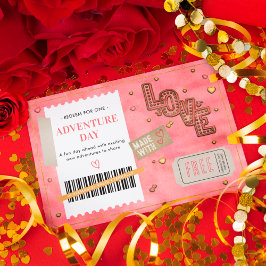 Valentine's Day Love Couples Adventure Day Coupon