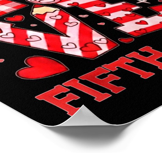 Valentine's Day Love Fifth Grade Teacher  ポスター (角)