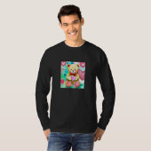 Valentine's Day Love Heart Bear Teddy Girlfriend F Tシャツ (正面フル)
