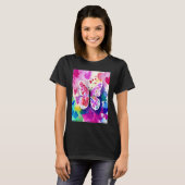 Valentine's Day Love Heart Butterfly Girlfriend Fi Tシャツ (正面フル)