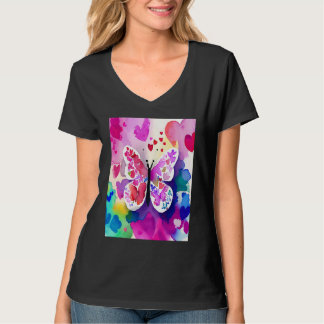 Valentine's Day Love Heart Butterfly Girlfriend Fi Tシャツ