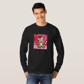 Valentine's Day Love Heart Cat Teddy Girlfriend Fi Tシャツ (正面フル)