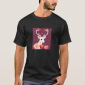 Valentine's Day Love Heart Cute Deer Girlfriend Fi Tシャツ (正面)