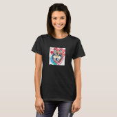 Valentine's Day Love Heart Cute Wolf Girlfriend Fi Tシャツ (正面フル)