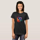 Valentine's Day Love Heart Galaxy Girlfriend Fianc Tシャツ (正面フル)