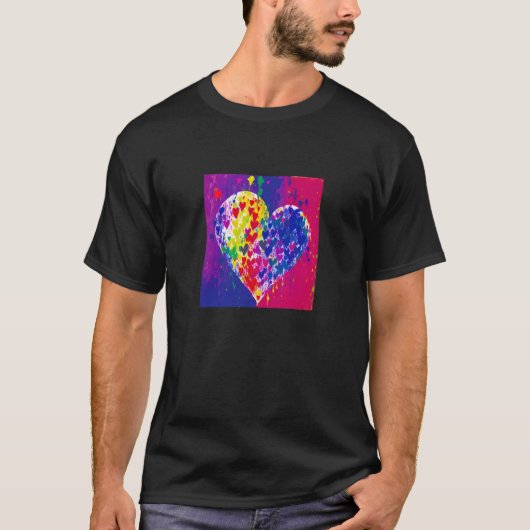 Valentine's Day Love Heart Girlfriend Fiancée Wife Tシャツ (正面)