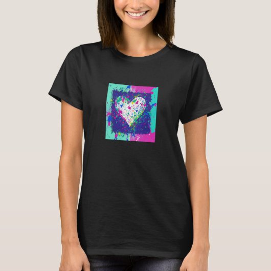 Valentine's Day Love Heart Girlfriend Fiancée Wife Tシャツ (正面)