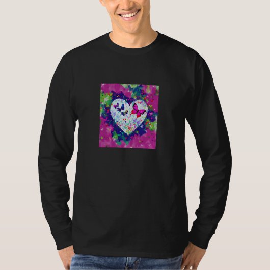 Valentine's Day Love Heart Girlfriend Fiancée Wife Tシャツ (正面)