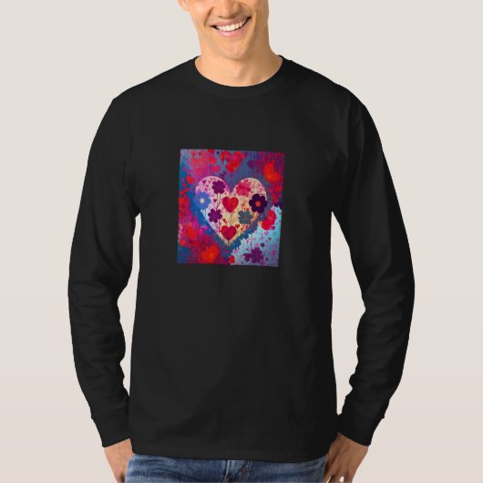 Valentine's Day Love Heart Girlfriend Fiancée Wife Tシャツ (正面)