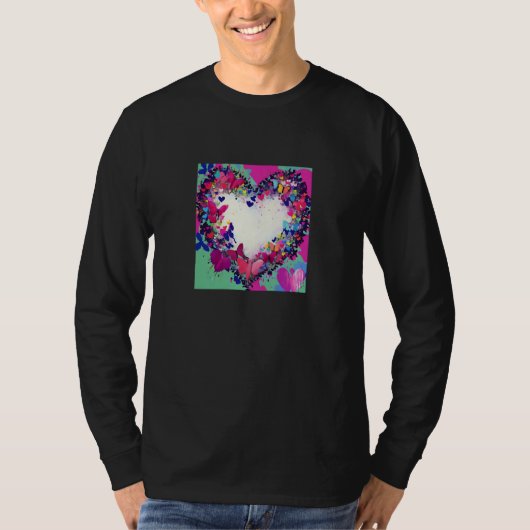 Valentine's Day Love Heart Girlfriend Fiancée Wife Tシャツ (正面)