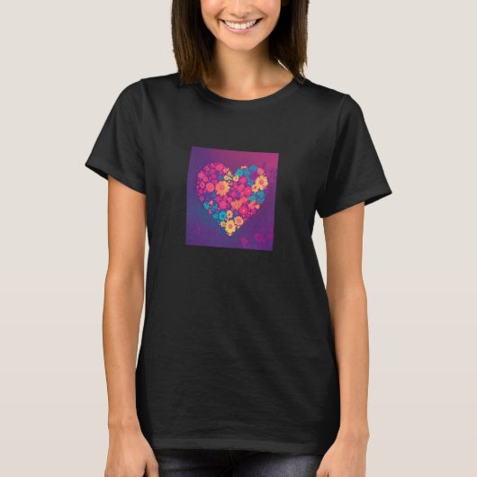 Valentine's Day Love Heart Girlfriend Fiancée Wife Tシャツ (正面)