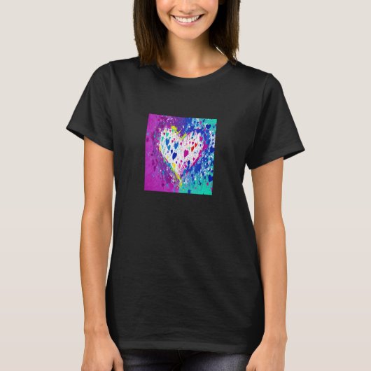 Valentine's Day Love Heart Girlfriend Fiancée Wife Tシャツ (正面)