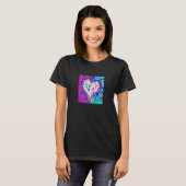Valentine's Day Love Heart Girlfriend Fiancée Wife Tシャツ (正面フル)