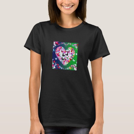 Valentine's Day Love Heart Girlfriend Fiancée Wife Tシャツ (正面)