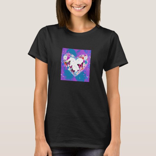 Valentine's Day Love Heart Girlfriend Fiancée Wife Tシャツ (正面)