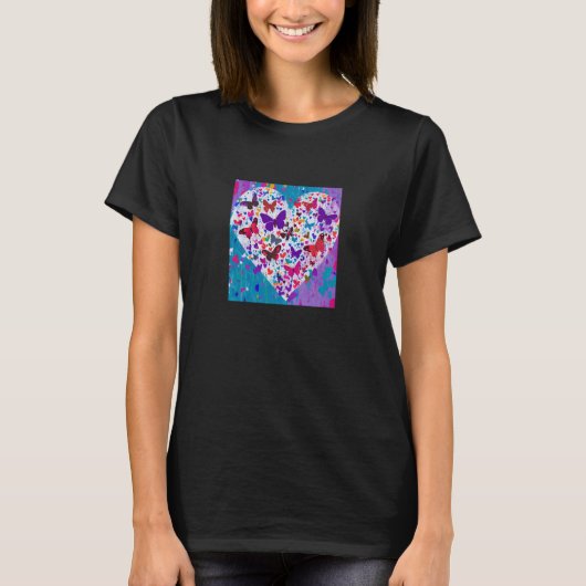 Valentine's Day Love Heart Girlfriend Fiancée Wife Tシャツ (正面)