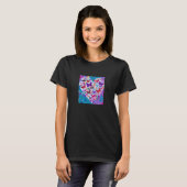 Valentine's Day Love Heart Girlfriend Fiancée Wife Tシャツ (正面フル)