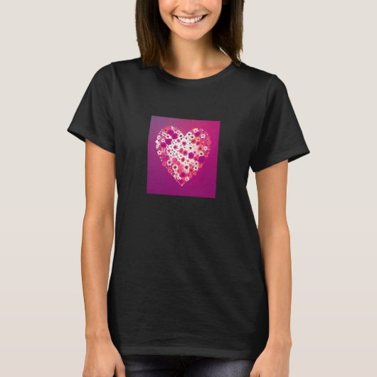 Valentine's Day Love Heart Girlfriend Fiancée Wife Tシャツ (正面)