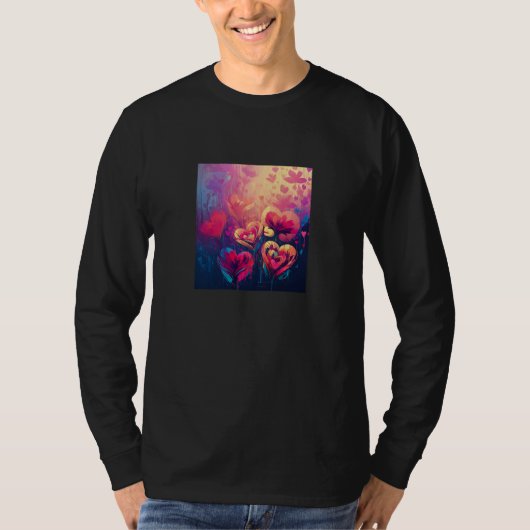 Valentine's Day Love Heart Girlfriend Fiancée Wife Tシャツ (正面)