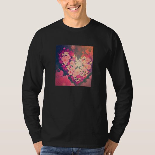 Valentine's Day Love Heart Girlfriend Fiancée Wife Tシャツ (正面)